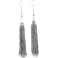 Pearl & Black Onyx Zircon Beads Dangle Drop Style Earrings CE-1166 photo 1