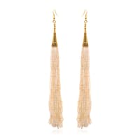 Fine Quality Pearl Beaded Earrings In Yellow Gold Plating CE-1174 photo 1