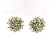 Black Rutile Color Zircon Beads Studs CE-1177 photo 1