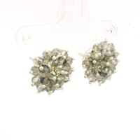 Black Rutile Color Zircon Beads Studs CE-1177 photo 2