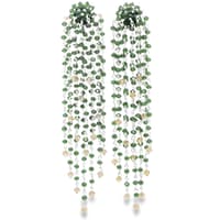 Tourmaline & Lemon Topaz Zircon Beads Dangle Style Earrings CE-1178 photo 1