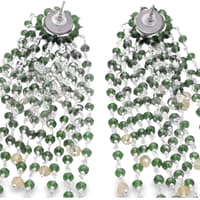 Tourmaline & Lemon Topaz Zircon Beads Dangle Style Earrings CE-1178 photo 3