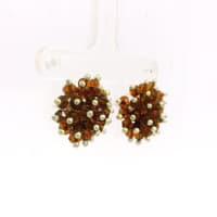 Citrine Color Zircon Beads Studs CE-1179 photo 2