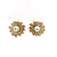 Citrine Color Zircon Beads Studs CE-1179 photo 3