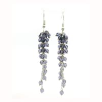 Tanzanite Color Zircon Beads Earrings CE-1183 photo 1