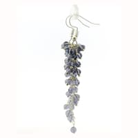 Tanzanite Color Zircon Beads Earrings CE-1183 photo 3