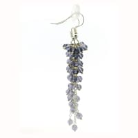 Tanzanite Color Zircon Beads Earrings CE-1183 photo 5