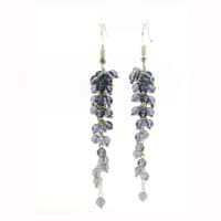 Tanzanite Color Zircon Beads Earrings CE-1183 photo 7