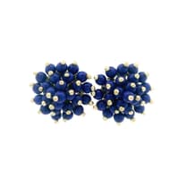 Lapis Lazuli Zircon Beads Earrings CE-1184 photo 1