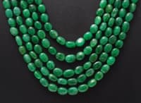 5 Rows Emerald Oval Beads Necklace NP1001 photo 2