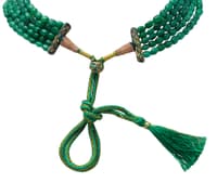 5 Rows Emerald Oval Beads Necklace NP1001 photo 4