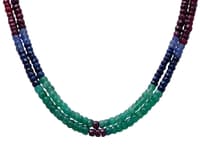 2 Layer Multi Color Precious Gemstone Beads Necklace NP1003 photo 2