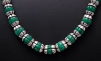 Genuine Emerald Gemstone Beads Necklace NP1008 photo 2