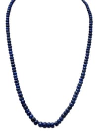 Blue Sapphire Gemstone Beads Necklace NP1009 photo 1
