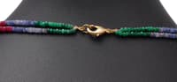 2 Layer Natural Precious Multi Color Gemstone Beads Necklace NP1012 photo 4