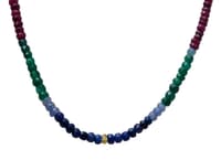 Natural Gemstone Multi Color Precious Beads Necklace NP1019 photo 2
