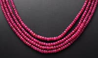 4 Layer Necklace of Natural Genuine Ruby Gemstone Beads NP1023 photo 2
