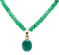 Emerald Necklace With Sterling Silver Emerald Studded Pendant NP1026 photo 3