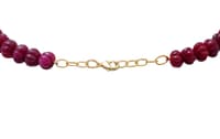 Pumpkin Shape Carved Ruby Gemstone Beaded Necklace NP1028 photo 4