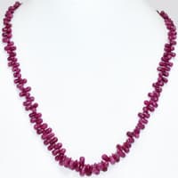 Rarest Natural Genuine Ruby Gemstone Smooth Drops Necklace NP1037 photo 2