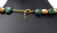 Emerald Gemstone Nuggets Shape Beads With Vermeil Elements NP1047 photo 4