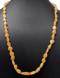 Yellow Sapphire Natural & Rare Gemstone Tumbles Necklace NP1067 photo 3