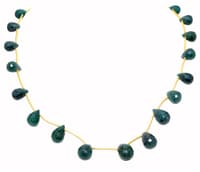 Emerald Faceted Gemstone Drops Necklace NP1230 photo 1