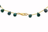 Emerald Faceted Gemstone Drops Necklace NP1230 photo 2