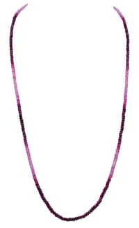 Ruby Shaded Gemstone Faceted Beads Necklace NP1256 photo 1