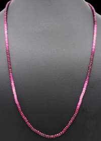 Ruby Shaded Gemstone Faceted Beads Necklace NP1256 photo 3