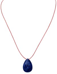 Blue Sapphire Gemstone Almond Shape Necklace NP1309 photo 1