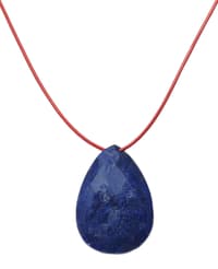 Blue Sapphire Gemstone Almond Shape Necklace NP1309 photo 2