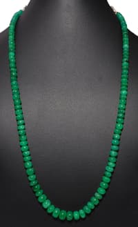 Natural Emerald Gemstone Beads Necklace NP1316 photo 2
