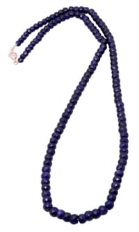 26" Inches Blue Sapphire Gemstone Faceted Beads Necklace NP1341 photo 2