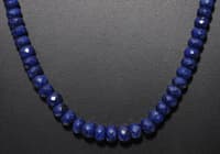Blue Sapphire Gemstone Faceted Beads Necklace NP1344 photo 3