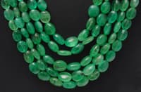 5 Layers of Emerald Gemstone Oval Shape Beads Necklace NP1371 photo 2