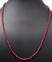 22" Inches Glass Filled Ruby gemstone Faceted Beads String NP1381 photo 2