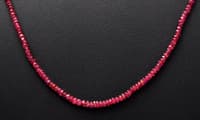 22" Inches Glass Filled Ruby gemstone Faceted Beads String NP1381 photo 3