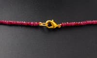 22" Inches Glass Filled Ruby gemstone Faceted Beads String NP1381 photo 4