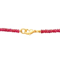 22" Inches Glass Filled Ruby gemstone Faceted Beads String NP1398 photo 4