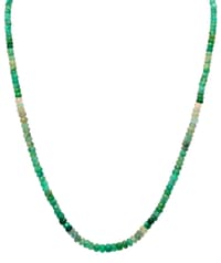 Emerald Gemstone Faceted Beads Necklace NP1421 photo 1