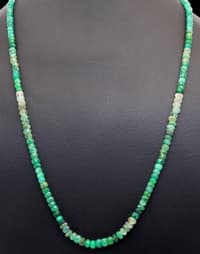 Emerald Gemstone Faceted Beads Necklace NP1421 photo 4