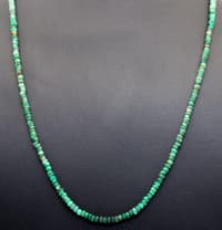 Emerald Gemstone Faceted Beads Necklace NP1422 photo 3
