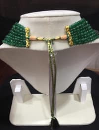 Beautiful 8 Layers Emerald Oval Shape Gemstone Beads Necklace NP1423 photo 3