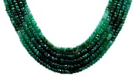 5 Layers Emerald Shaded Faceted Beads Necklace NP1425 photo 2