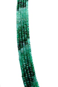 5 Layers Emerald Shaded Faceted Beads Necklace NP1425 photo 3