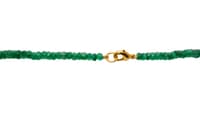 Emerald Faceted Beads String With Ruby Studded Pendant NP1434 photo 3