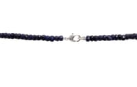 Blue Sapphire Faceted Beads String With Ruby Studded Pendant NP1435 photo 3
