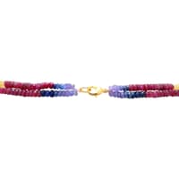 Emerald Ruby Sapphire Gemstone Beads Necklace NP1442 photo 3