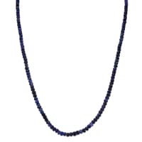 Blue Sapphire gemstone faceted bead necklace NP1452 photo 1